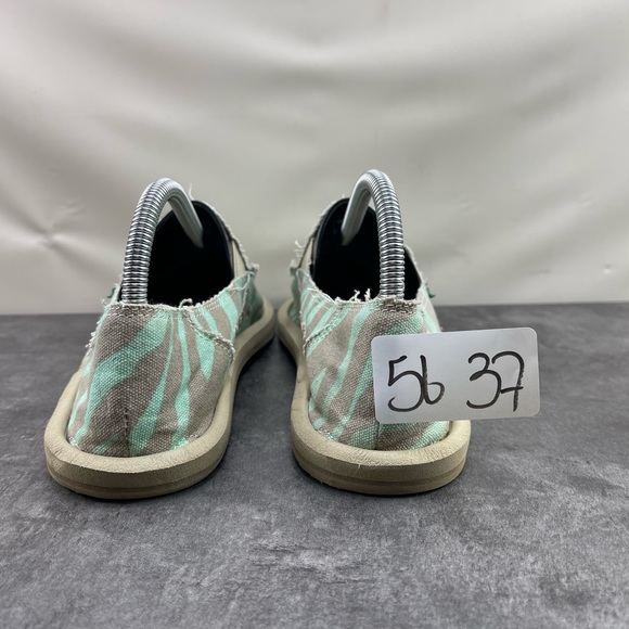 Sanuk Fiona Women’s Shoes Gray Green 8 M Sidewalk Surfer Comfort Loafers - Picture 9 of 15